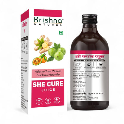 Krishna Healthcare She Care Juice, Natural Herbal Supplement for Women Wellness, 500ml, With Ginger, Amla, Ashok Bark Extract