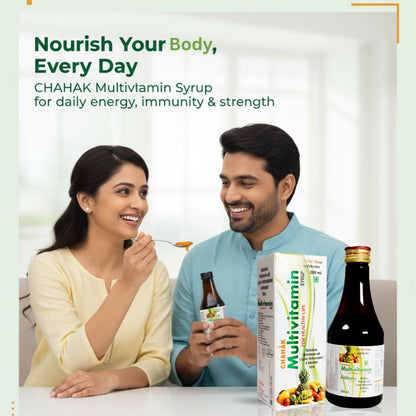 CHAHAK Multivitamin Syrup 200 ml (Pack of 2) | Multivitamin & Multimineral with L-Lysine, Methylcobalamin & Antioxidants | Mixed Fruit Flavour | Daily Nutritional Supplement for Adults
