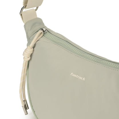 Fastrack Curve Sling | Women’s Nylon Sling Bag | Adjustable Webbing Strap, Spacious Main Compartment & Quick-Access Pockets