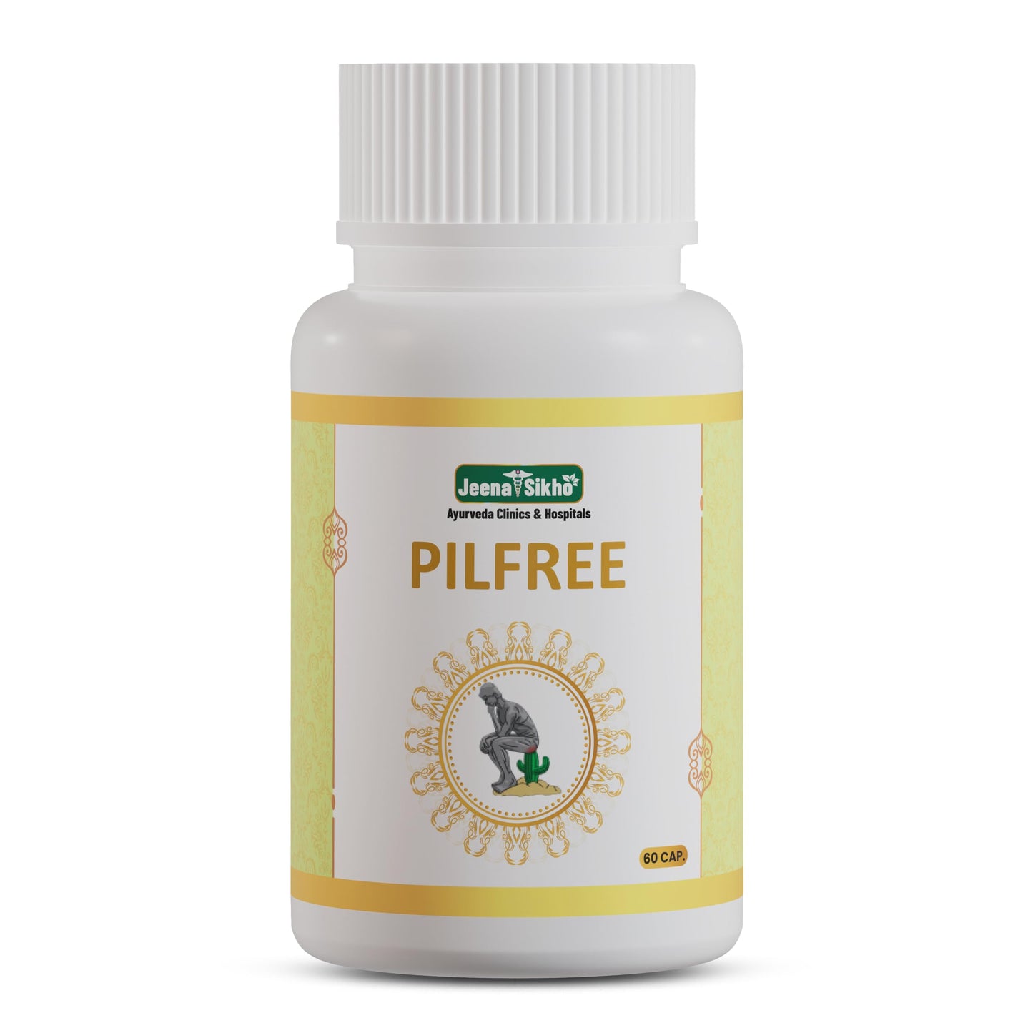 Jeena Sikho Pilfree | Herbal Supplement For Piles Care | Naturally Blended With Neem, Harad, And Papita | Ayurvedic Remedy For Better Digestion And Gut Health, 60 Capsules (Pack of 1)