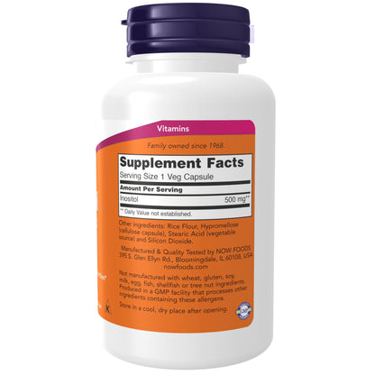Now Foods, Inositol Capsules, 500 mg, 100 Capsules- image 6