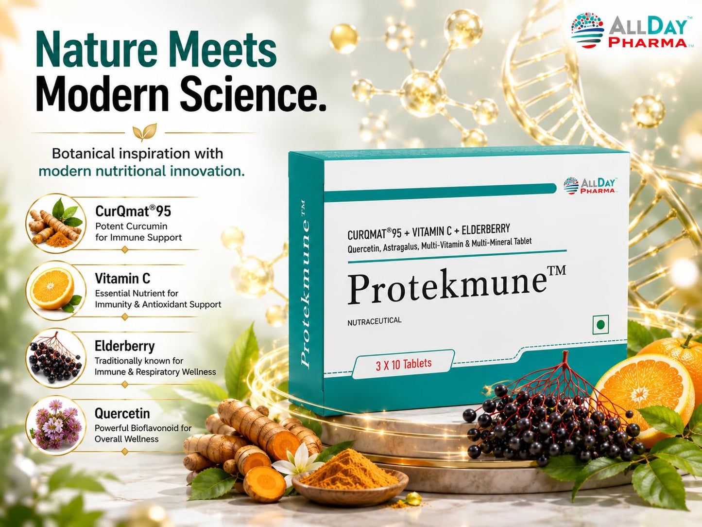 ALLDAY PHARMA Protekmune Tablets – (10 Tablets) – Men & Women