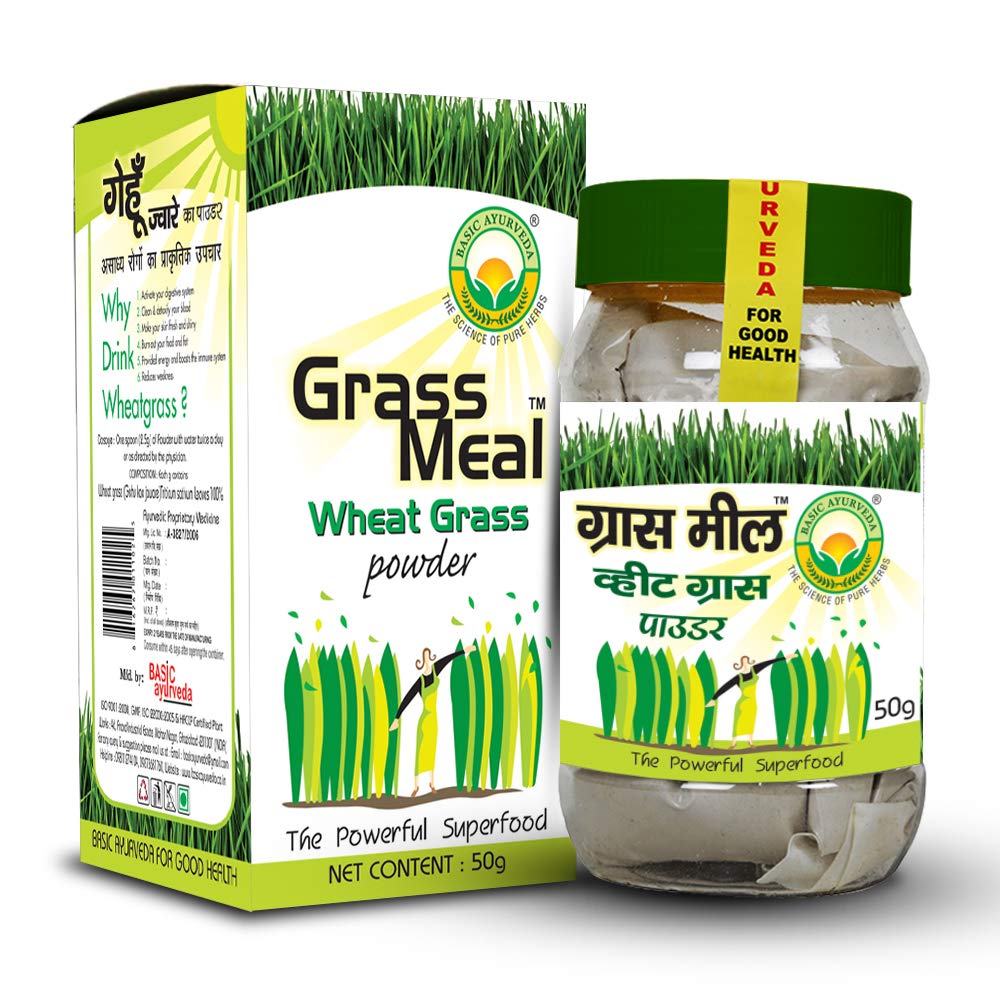 Basic Ayurveda Grass Meal (Wheat Grass Powder) (50 Gram)