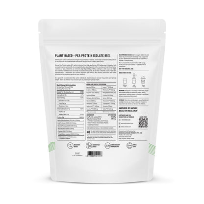 Unived Pea Protein Isolate with Advanced Enzyme Matrix, Plant-Based, BCAAs, Amino Acid, Lean Muscle Development, Non-GMO & Sugar-Free, Natural (Raw 30 Servings)
