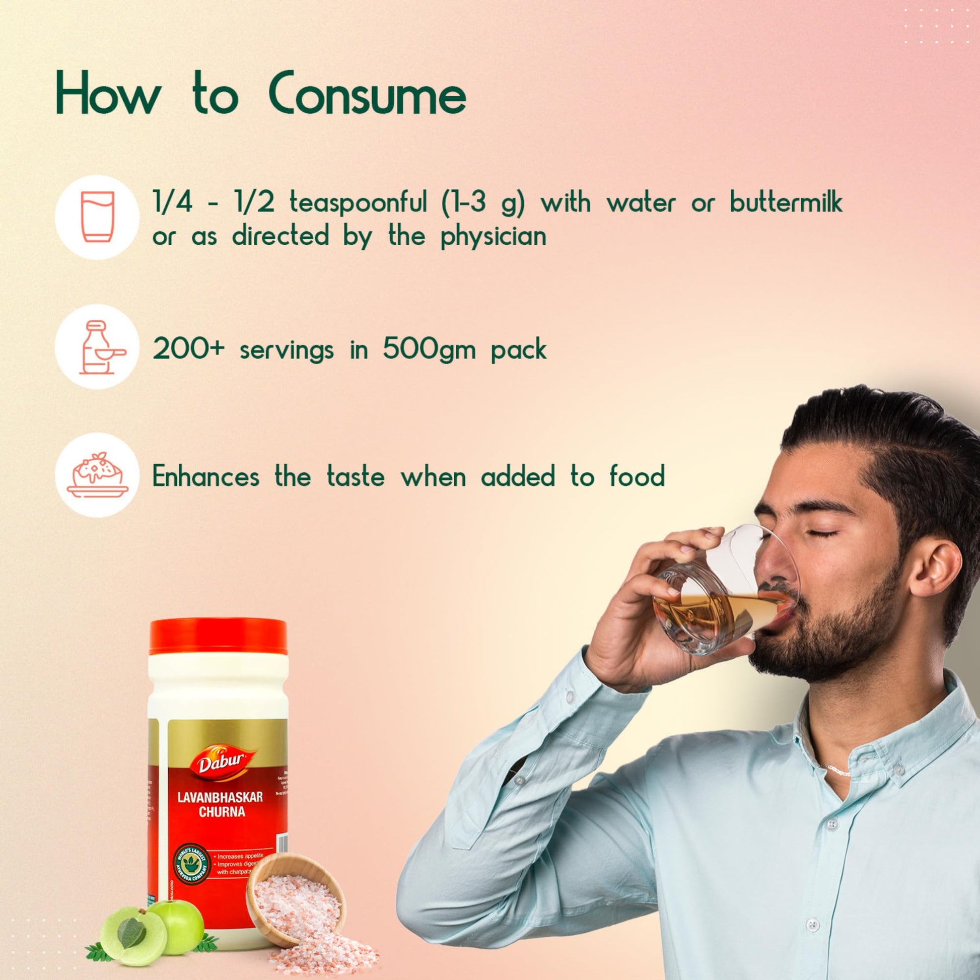 Dabur Lavan Bhaskar Churna - 500 g- image 8