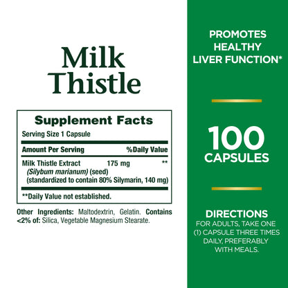 Nature'S Bounty Nature Bounty Milk Thistle 175Mg, 100 Capsules