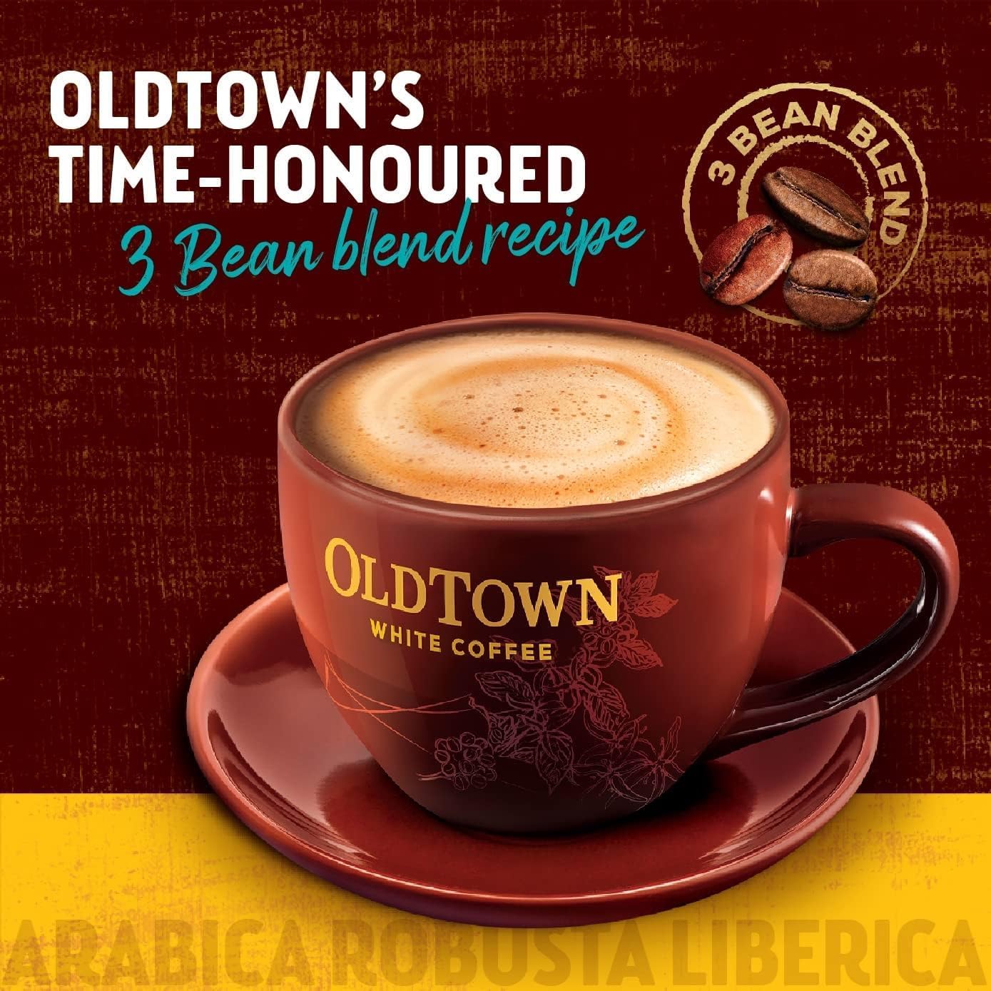 Old Towns 3 in 1 White Coffee Coconut Flavoured Instant Premix White Coffee (13 X 20g)