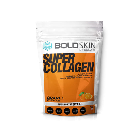 Boldfit BoldSkin Collagen Powder For Women & Men - Collagen Supplements for Men & Collagen Supplements for Women Collagen Peptides Type 1 & 3, With Vitamin C, Biotin - Supports Skin, Hair, Nails & Joints - 200gm (Watermelon)