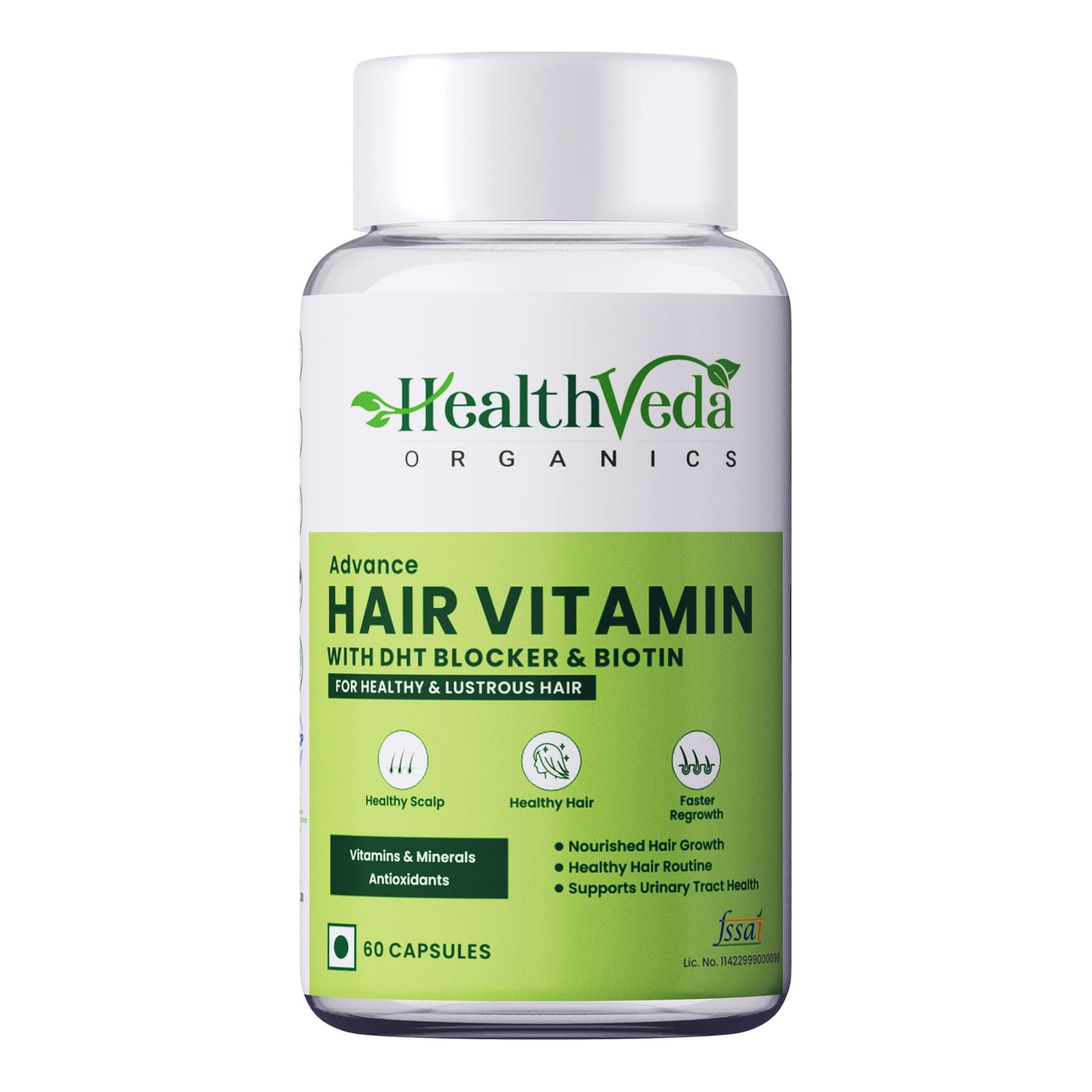 HEALTH VEDA ORGANICS PRIVATE LIMITED Advance Hair Vitamin with DHT Blocker & Bio