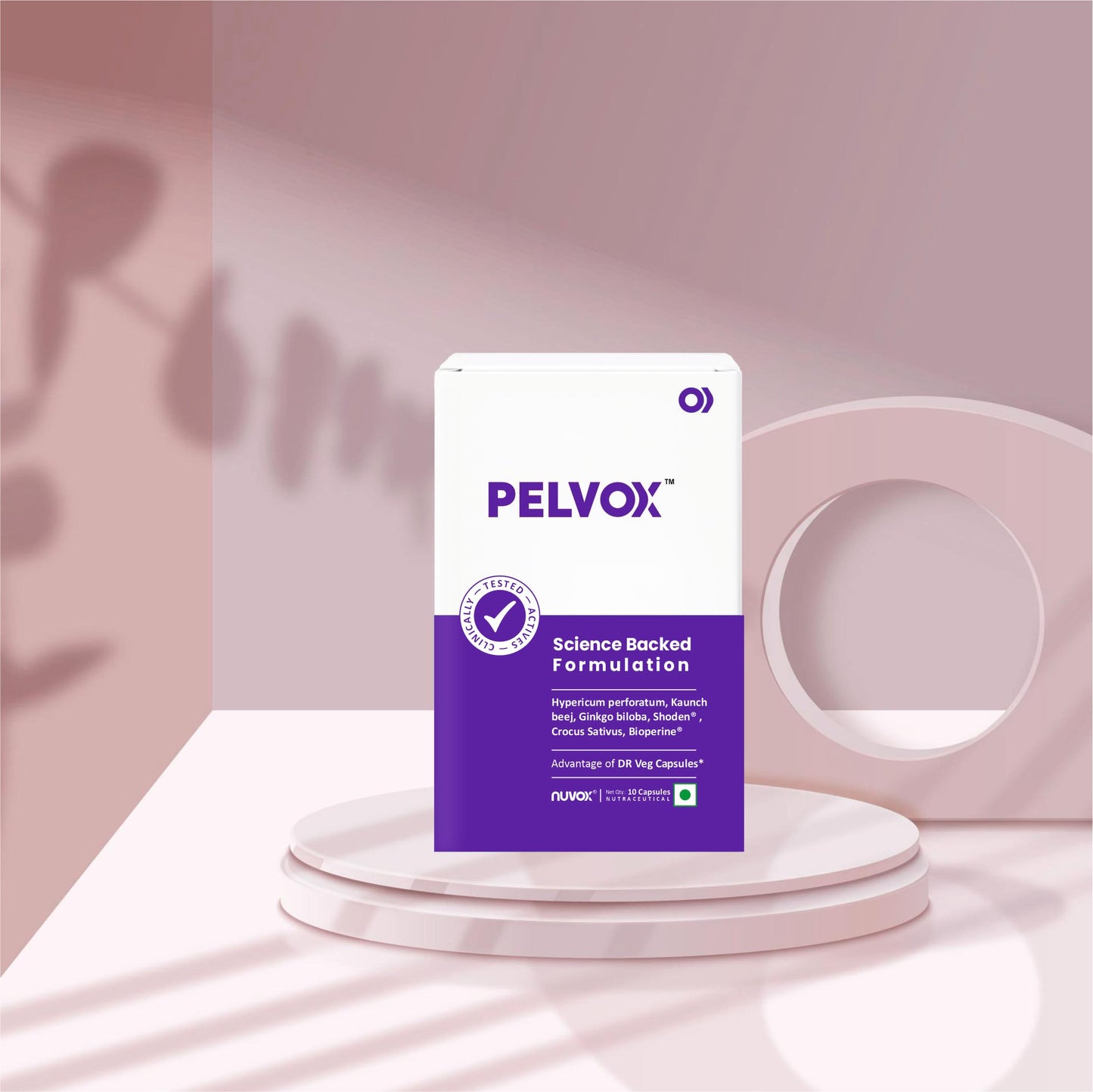 Pelvox| St John's Wort, Ashwagandha, Mucuna-Pruriens |Stress relief, stamina & immunity | 30 veg capsules