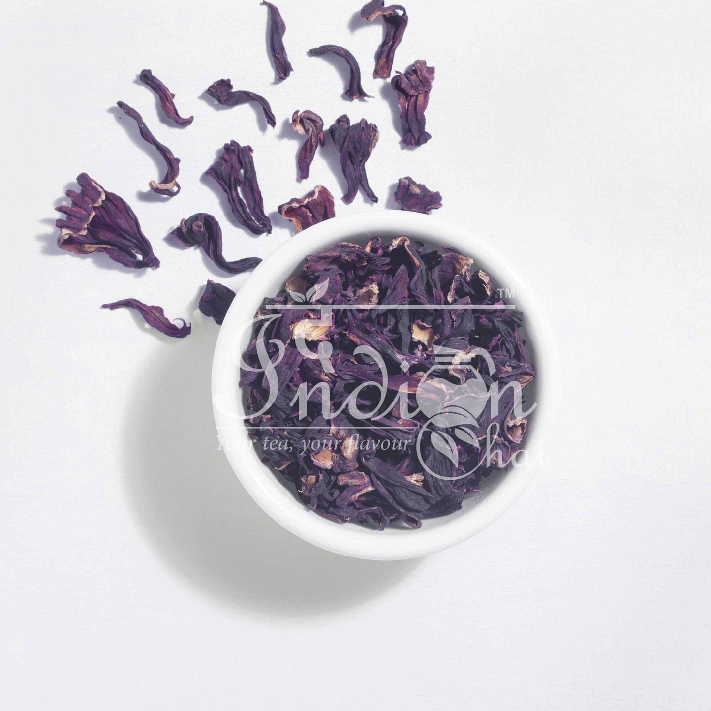 The Indian Chai - Organic Hibiscus Flower Tea 50g | Hibiscus sabdariffa/Gudhal Phool | Caffeine-Free Herbal Tisane | Rich in Vitamin C & Antioxidants | May Support Heart, BP & Skin Wellness