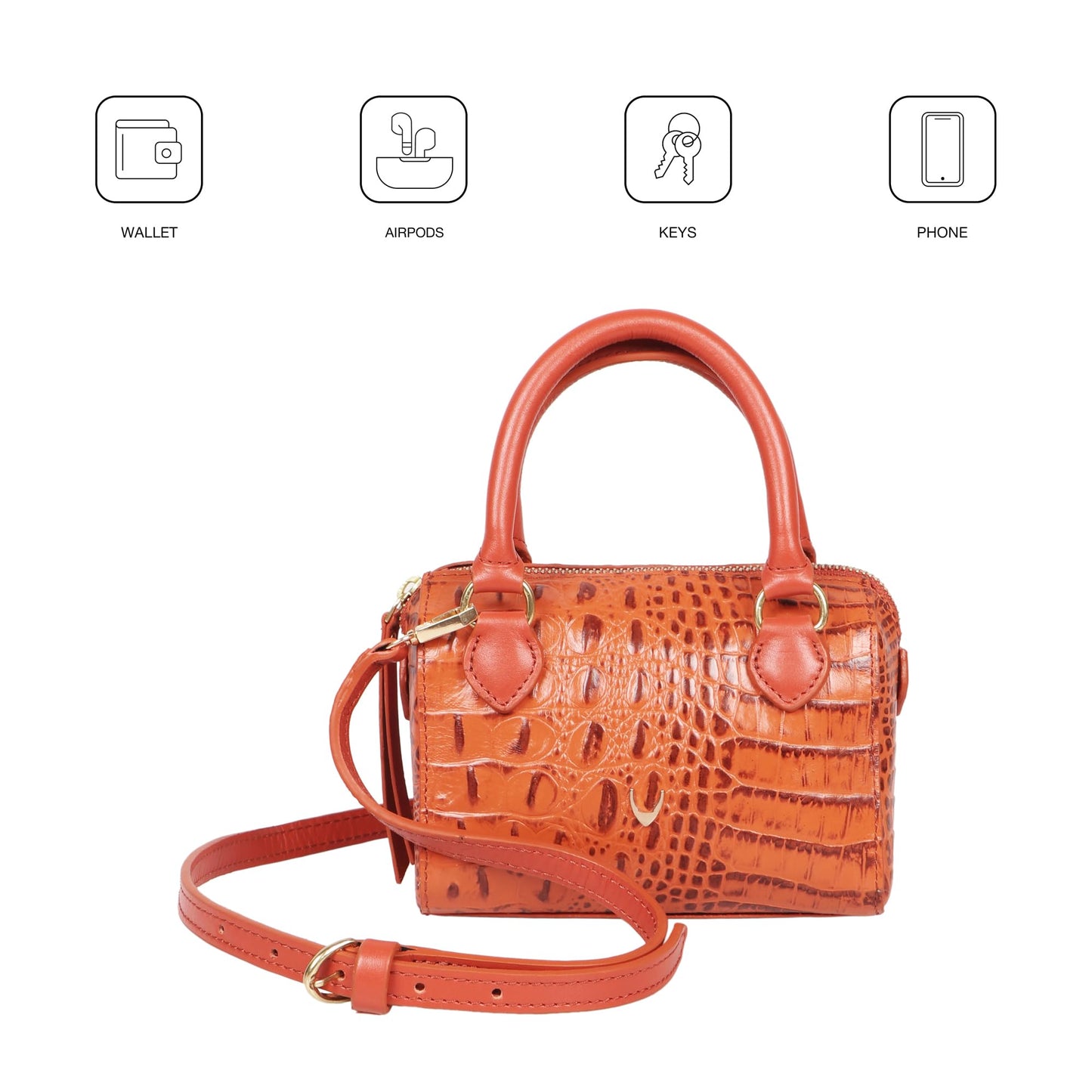 Hidesign Women Shoulder Bag (Orange)