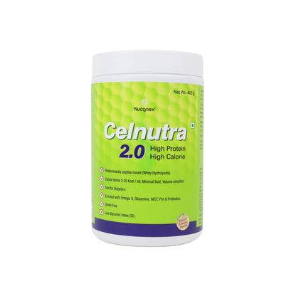Nucgnex Celnutra 2.0 Advanced Recovery Nutrition Powder | High-Calorie Nutritional Drink for Faster Recovery | High Protein with MCT | With Probiotics | 400g