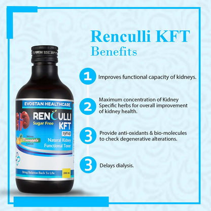 Evostan Healthcare Renculli KFT Syrup, Pineapple Flavour, 200 ml