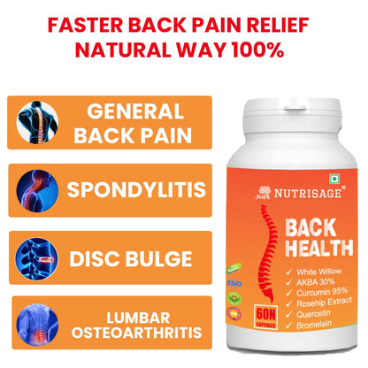 Nutrisage Back Health, Spine and Disc, Back Pain Relief with 9 Potent H- image 7