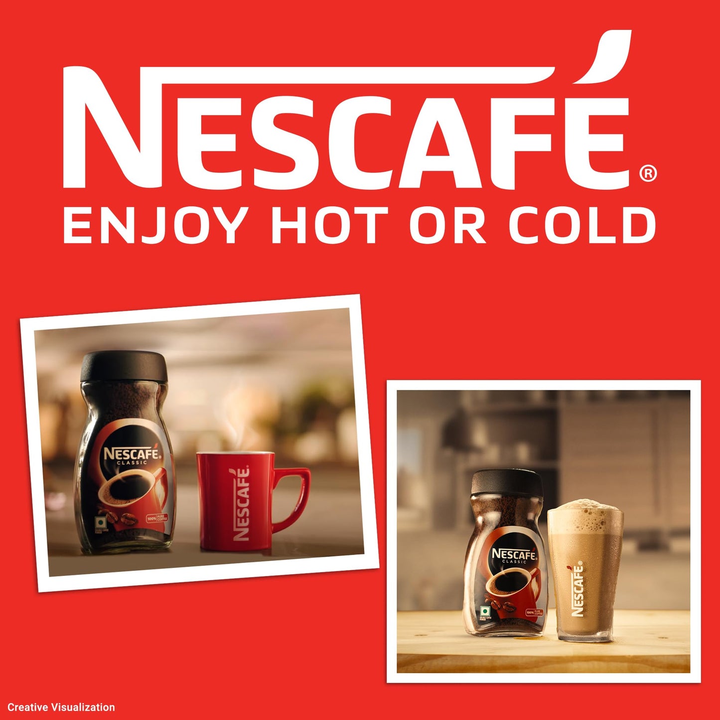NESCAFE Classic Instant Coffee Powder | Great start to your morning | 100% Pure Coffee | 380g (2 units x 190g) Jar