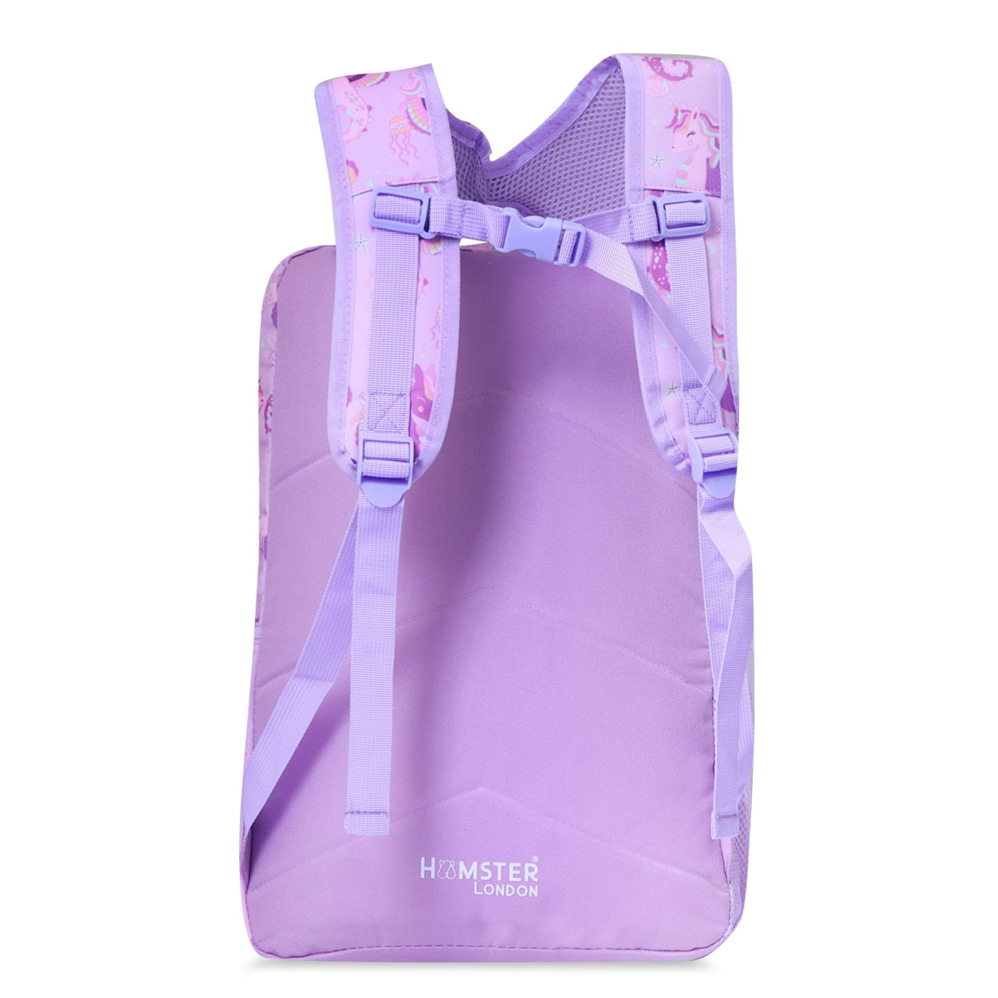 HAMSTER LONDON Twinkle Horn Unicorn Backpack Jumbo –15.9L Spacious Purple Backpack| Durable PU Material, Water-Resistant | 3 Zipped Compartments & Padded Straps(L12cm x W5cm x H17cm)