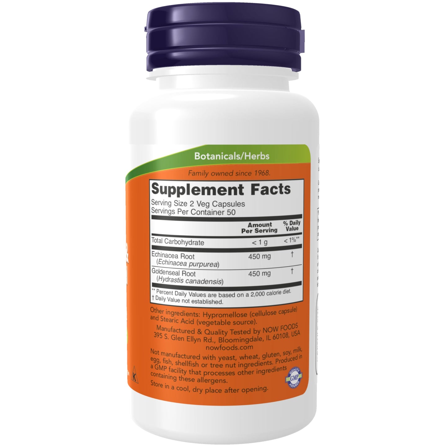 Now Foods Echinacea & Goldenseal Root, 100 Caps- image 7