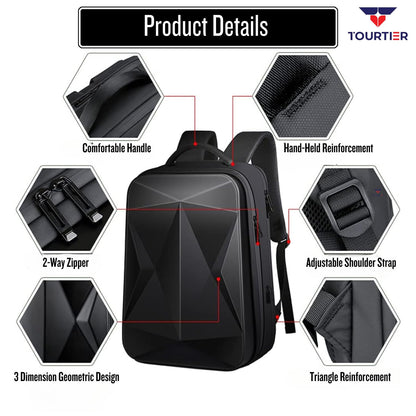 TOURTIER Hard shell Business Travel Laptop Backpack with USB Charging P- image 8