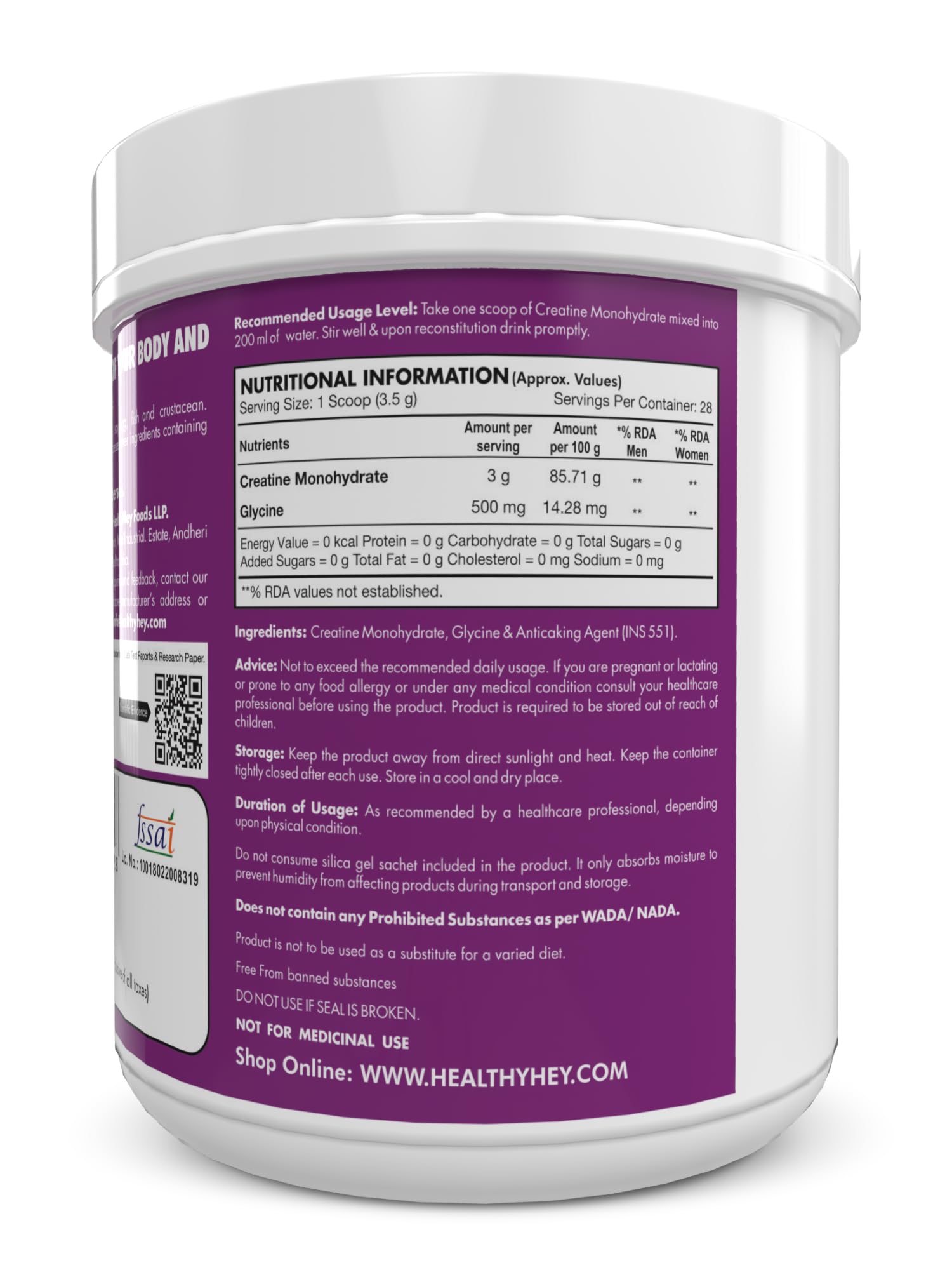 HealthyHey Sports CreaPure Creatine Monohydrate for Muscle Building & P- image 8