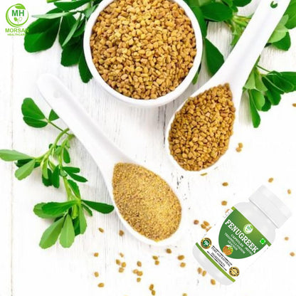Fenugreek Capsules 500 mg – 60 Veg Capsules x 2 Pack | Methi Seed Extract | Natural Herbal Supplement | Vegan-Friendly