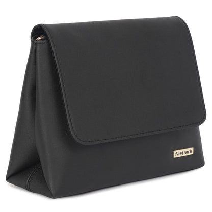 Fastrack Ivory Black Structured Everyday Sling Bag For Girls