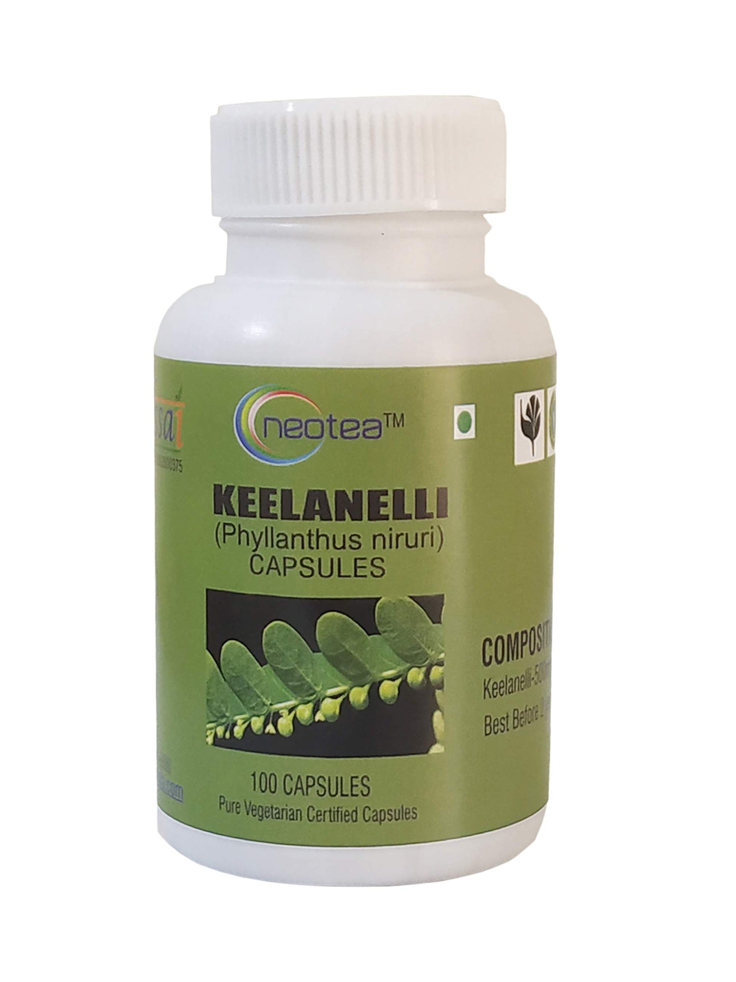 Neotea Keelanelli Capsules | Bhumi Amla | Chanca Piedra | Capsule Phyllanthus Ni