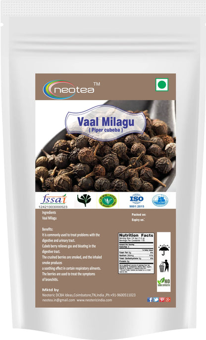 Neotea Flax Vaal Milagu, Piper Cubeba, 250G