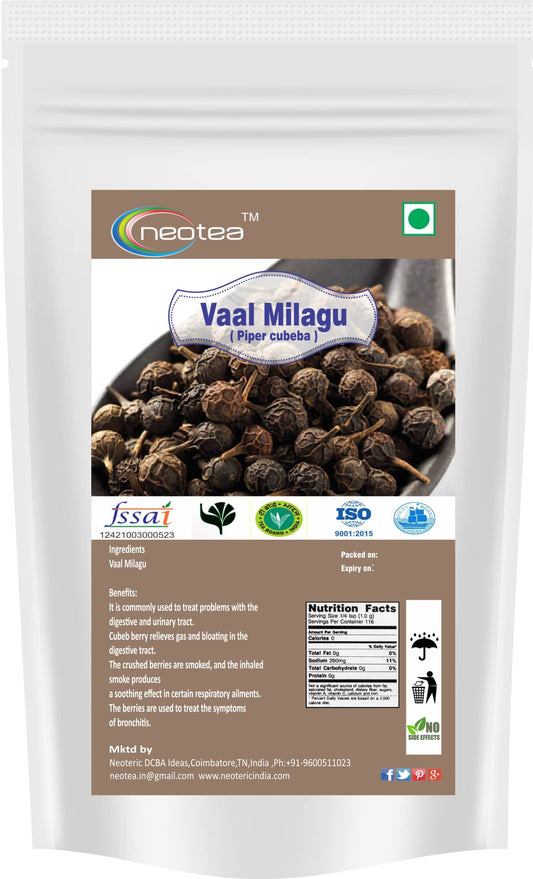 Neotea Flax Vaal Milagu, Piper Cubeba, 250G