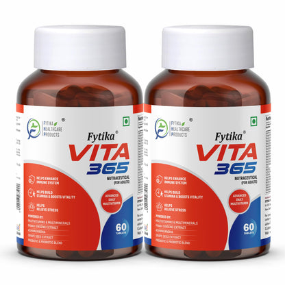 Fytika Vita 365-120 Tabs (Pack of 2) | Multivitamin Tablet for Men & Women | Wit
