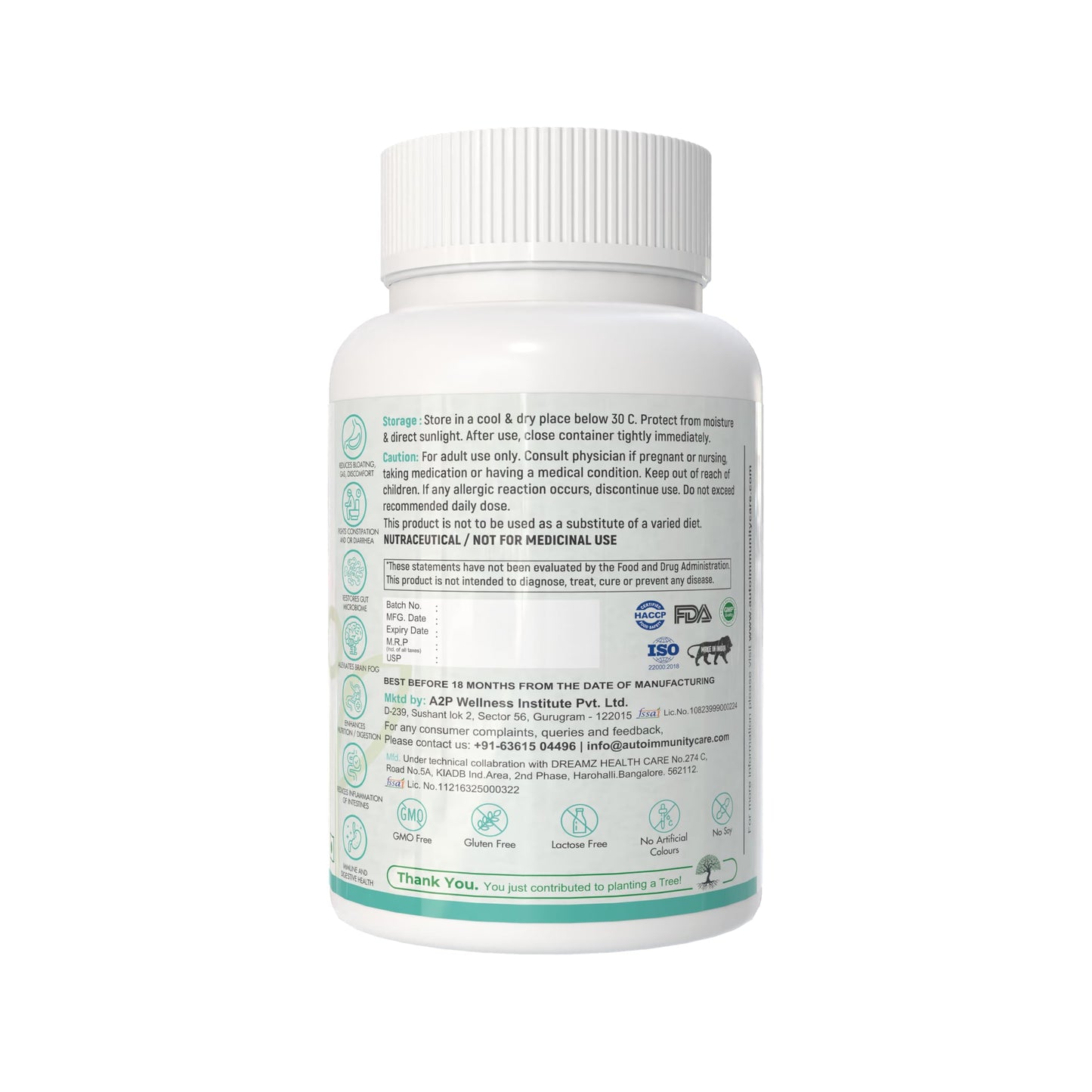 Autoimmunity Care: IBS Care 3-in-1 Gut Health Supplement | Probiotics + Digestive Enzymes | Supports Healthy Digestion, Bloating, Gas & Bowel Regularity | 60 Capsules for Men & Women