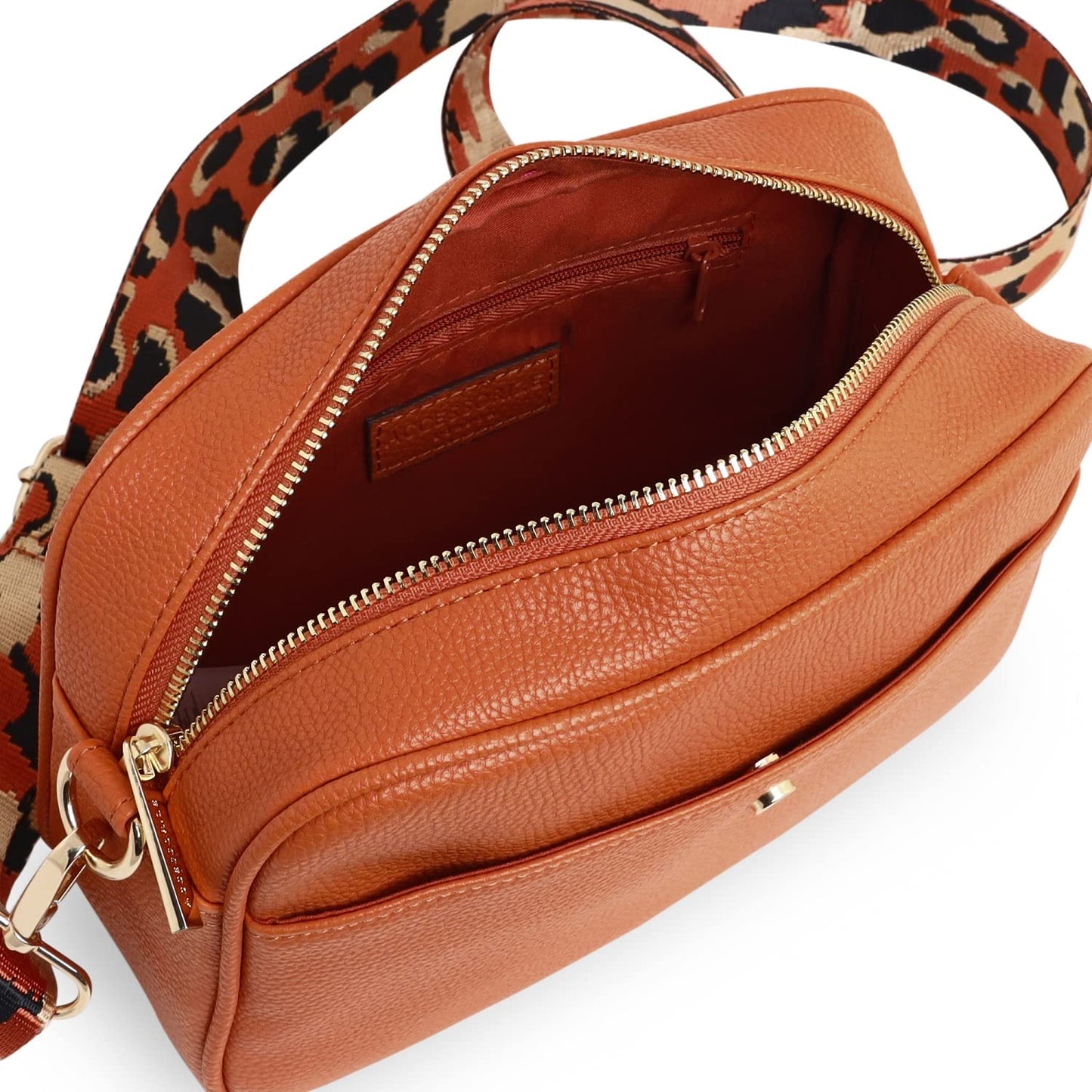 Accessorize London Women's Orange Camera Sling Bag| sling bag for woman latest |crossbody bag for women stylish |Shoulder/Crossbody Bag for Women with Adjustable Sling Srap