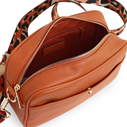 Accessorize London Women's Orange Camera Sling Bag| sling bag for woman latest |crossbody bag for women stylish |Shoulder/Crossbody Bag for Women with Adjustable Sling Srap