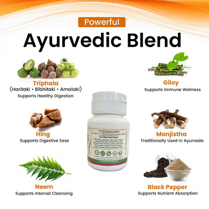 Virog Detox & Tridosha Balance Tablets | Ayurvedic Herbal Supplement | Dosha Balancing Formula | Digestive Support | 60 Tablets