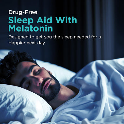 NutriBears Blissful Sleep Melatonin Gummies with Ashwagandha for Mind and Body Deep, Restful, Calming Nighttime Relaxation, Ease Jet Lag, Strawberry Flavour, 90 Gummy Chewables