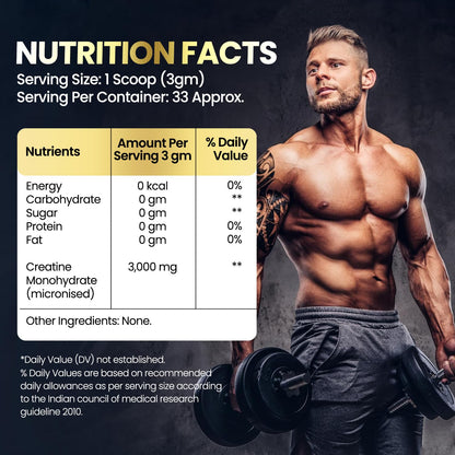 Vlado's Himalayan Organics Pure Micronised Creatine Monohydrate Powder I Pre/Post Workout Supplement, Instant Energy for Athletic Performance I Faster Muscle Building & Recovery I Certified I Max Absorption I Gain Lean Muscle, More Strength, and Faster Wo