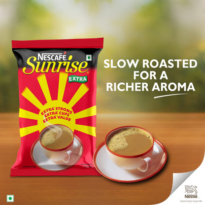 SUNRISE Extra Strong Instant Coffee Powder | Coffee-Chicory Mix | Rich Taste & Aroma for the perfect start to your day | 1kg Pouch