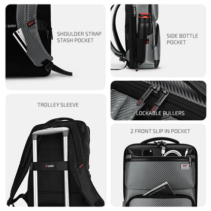 VIP Urban 17 Inch Compatible Laptop Backpack 25L + 5L Expandable | Water-Resistant with USB Charging Port | Padded Laptop Sleeve, 2 Compartments | Office & Travel Backpack for Men & Women (Mesh Grey)