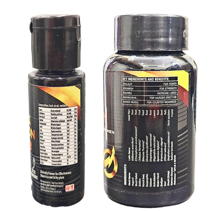 Herbal Samrat Ultra Action Wellness Combo – Herbal Oil 30ml + Stamina Capsules, 30 Count – Men