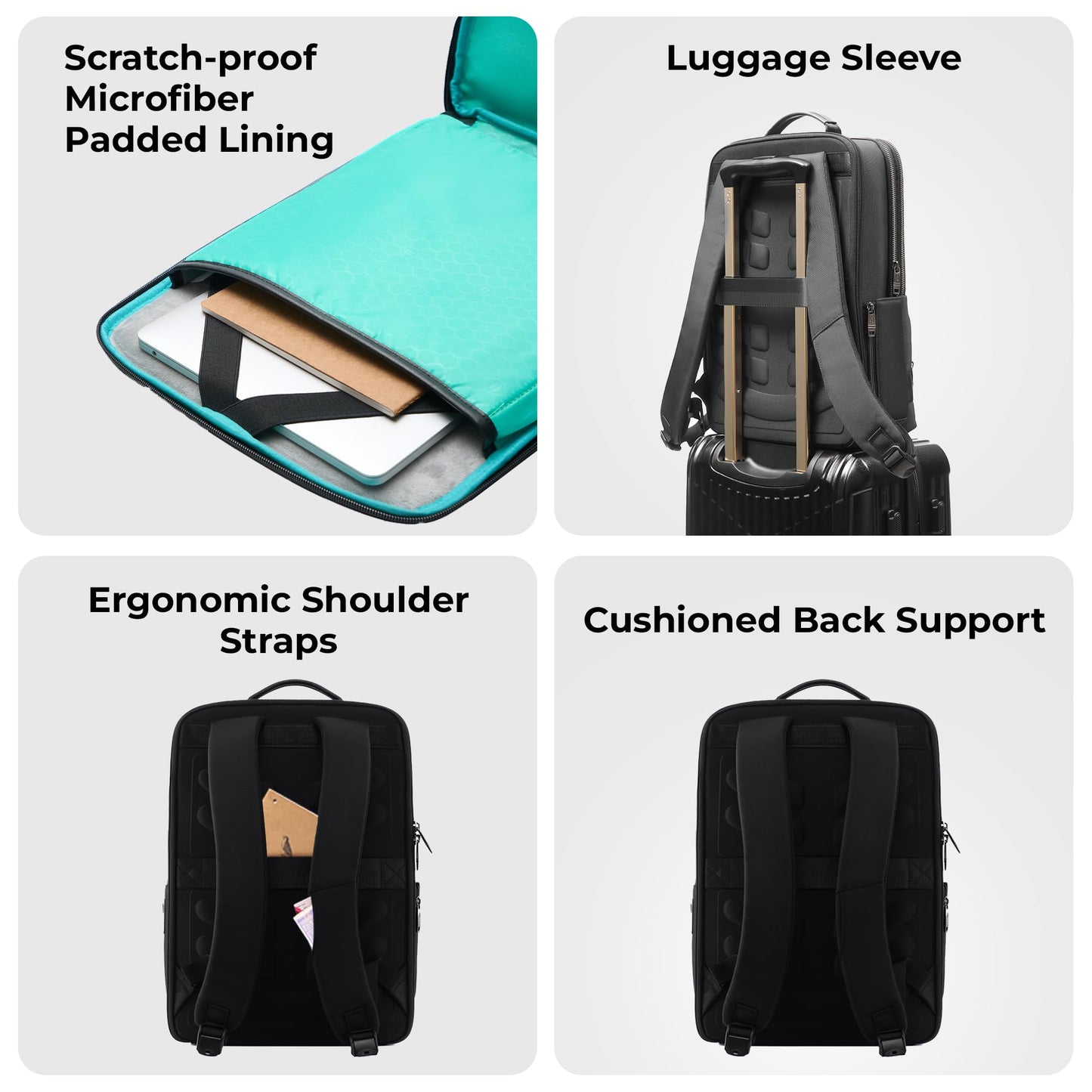 ONNIRICO Whisper Valley Premium Travel Backpack 16.4L, Infinity Black,- image 5