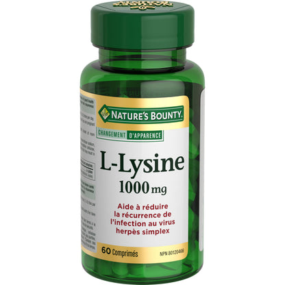 Nature's Bounty L-Lysine Tablets, 60 Count