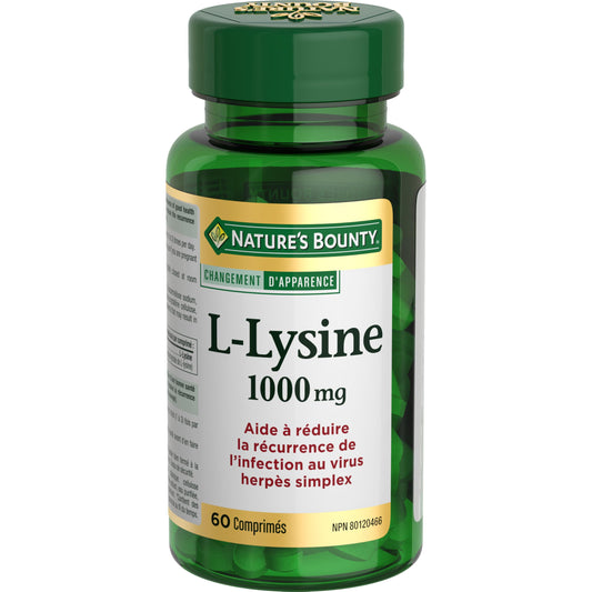 Nature's Bounty L-Lysine Tablets, 60 Count