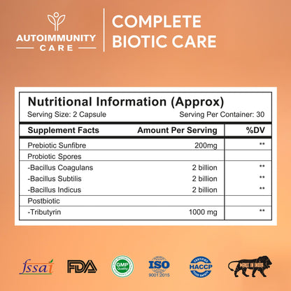 Autoimmunity care Complete Biotic Care | 3-in-1 Prebiotic, Probiotic &- image 5