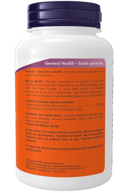 Now Foods Colostrum 500Mg 25% Igg 120Vcap- image 9