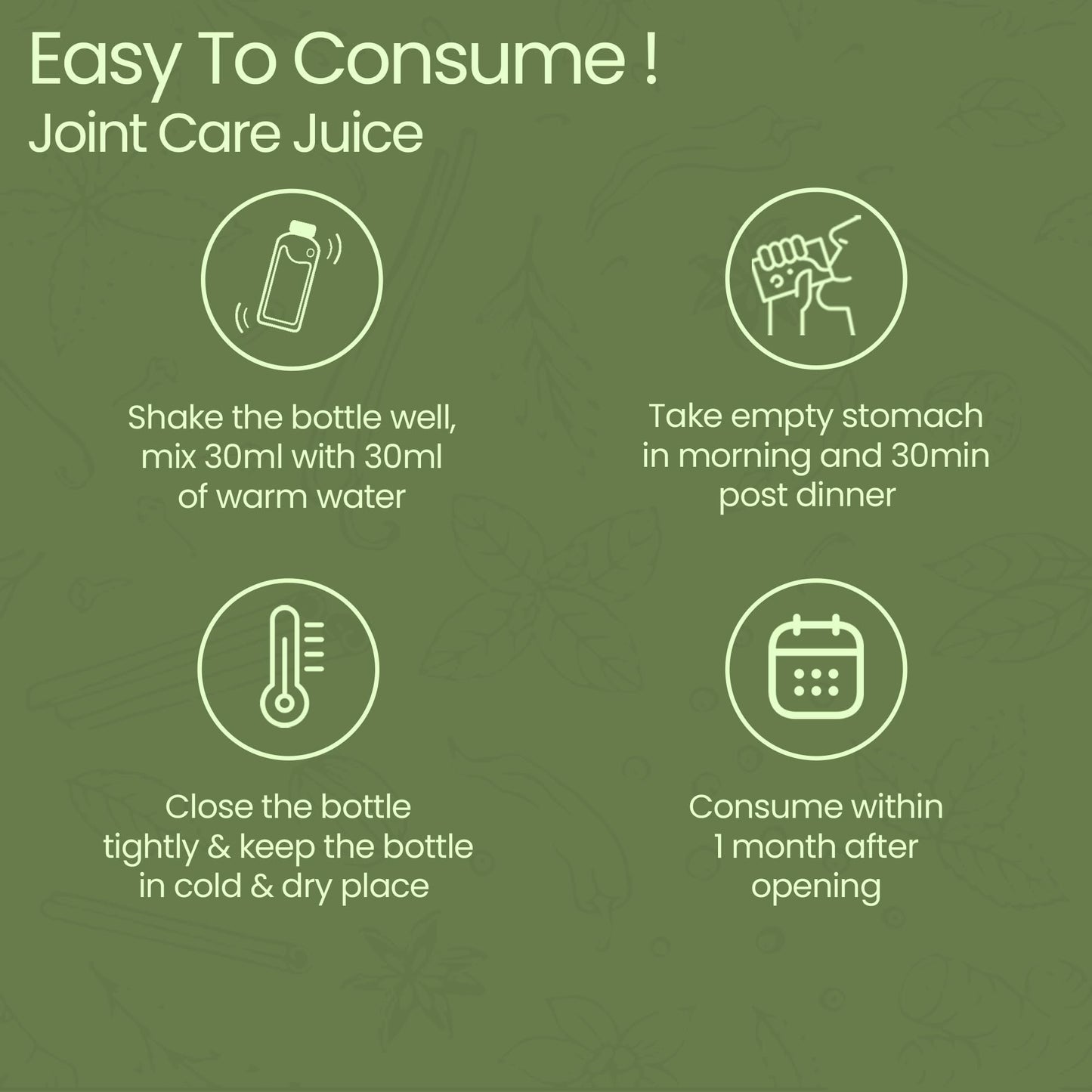 Krishna's Joint Pain Care Juice - 500 ml | Natural Pain Reliever |9 Powerful Herbs like Rasana, Kutaki, Daru Haridra Ashwagandha Strengthens the muscle | Sugar free Juice with No Added Color or Flavour