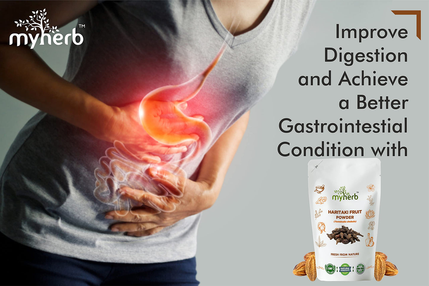 MYHERB 100% Natural Organic Haritaki Powder || 227 Gm/0.5 Lbs || Termin- image 6