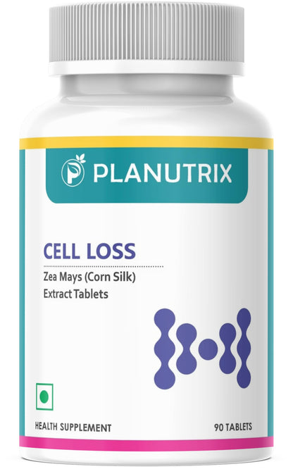 Planutrix Cell Loss Corn Silk Extract Tablets | Fluid Balance Support | Electrolyte Minerals | Zea Mays | 300 mg | 90 Tablets