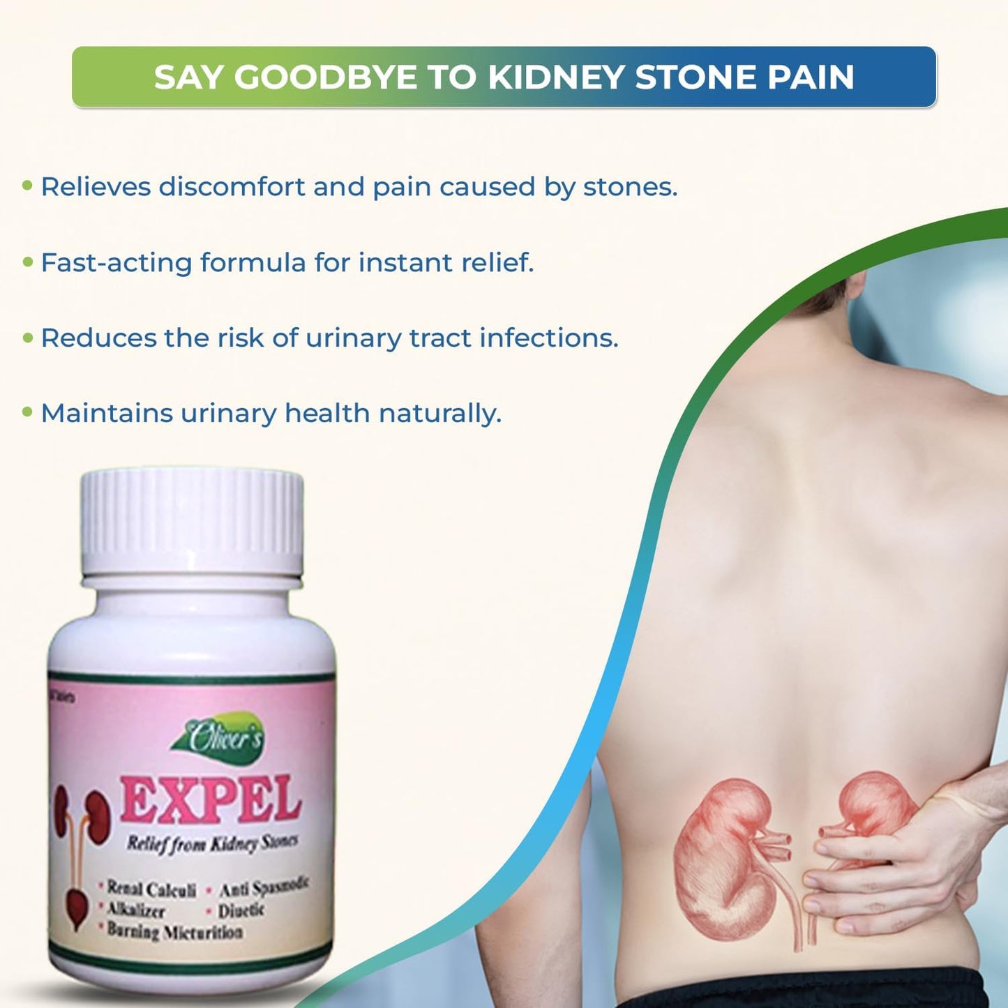Oliver’s EXPEL Tablets | Herbal Kidney Support Supplement for Urinary Health & Detox | Supports Kidney Function & Urinary Comfort | Diuretic Support | Daily Wellness Formula
