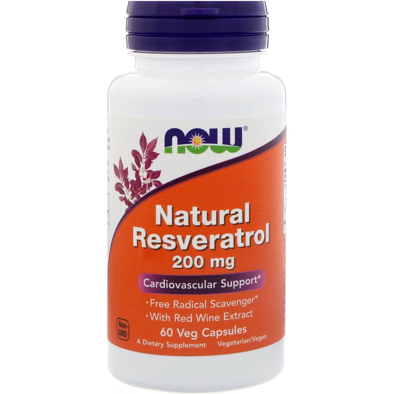 NOW Foods Natural Resveratrol -- 200 mg - 60 Vegetarian Capsules