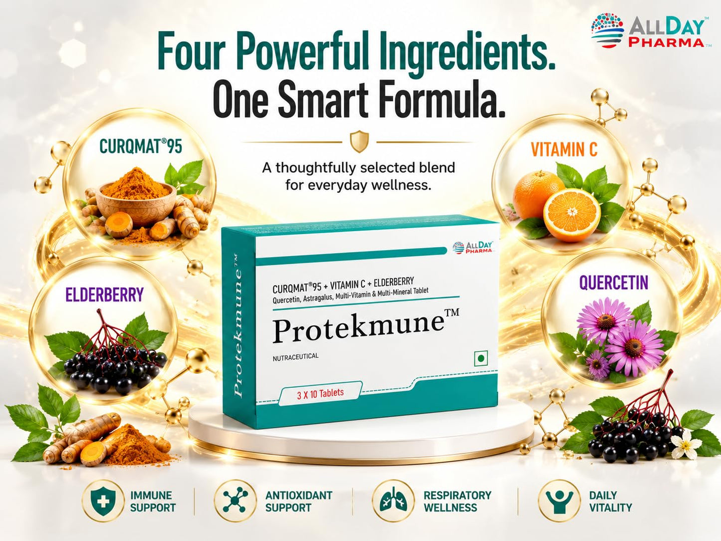 ALLDAY PHARMA Protekmune Tablets – (10 Tablets) – Men & Women